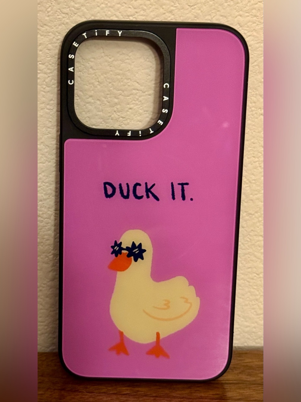 Casetify “Pink Duck It.”  iPhone Case